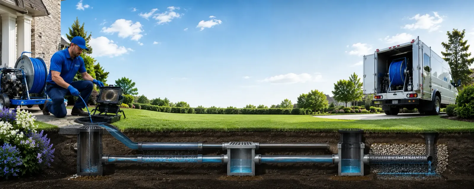 Outdoor drain cleaning information for High Ridge, MO